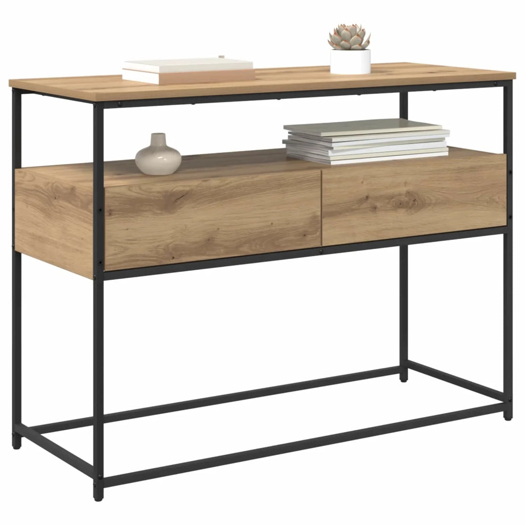 Table console Chêne artisanal 100 x 40 x 75 cm