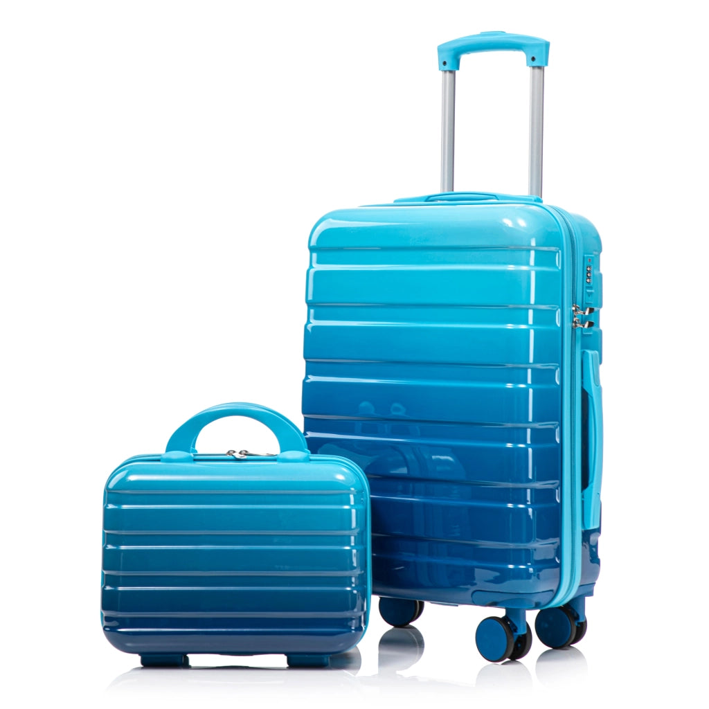 Valigia 2 pz blu 14 pollici/20 pollici materiale PC