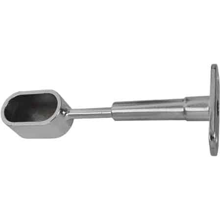 REGGITUBO LATERALE CHIUSO OVALE 15x30 mm - Cromato - 10 pezzi