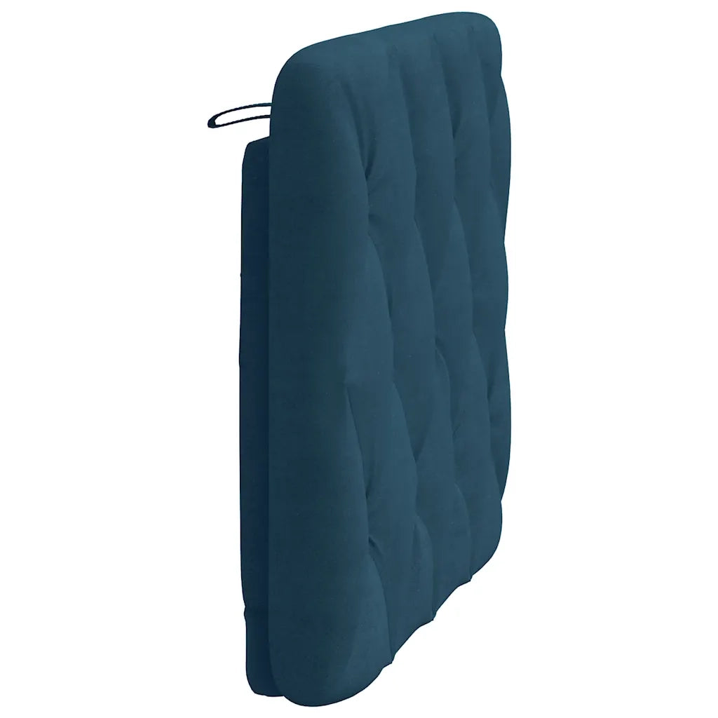 Coussin de tête de lit bleu 90 cm velours