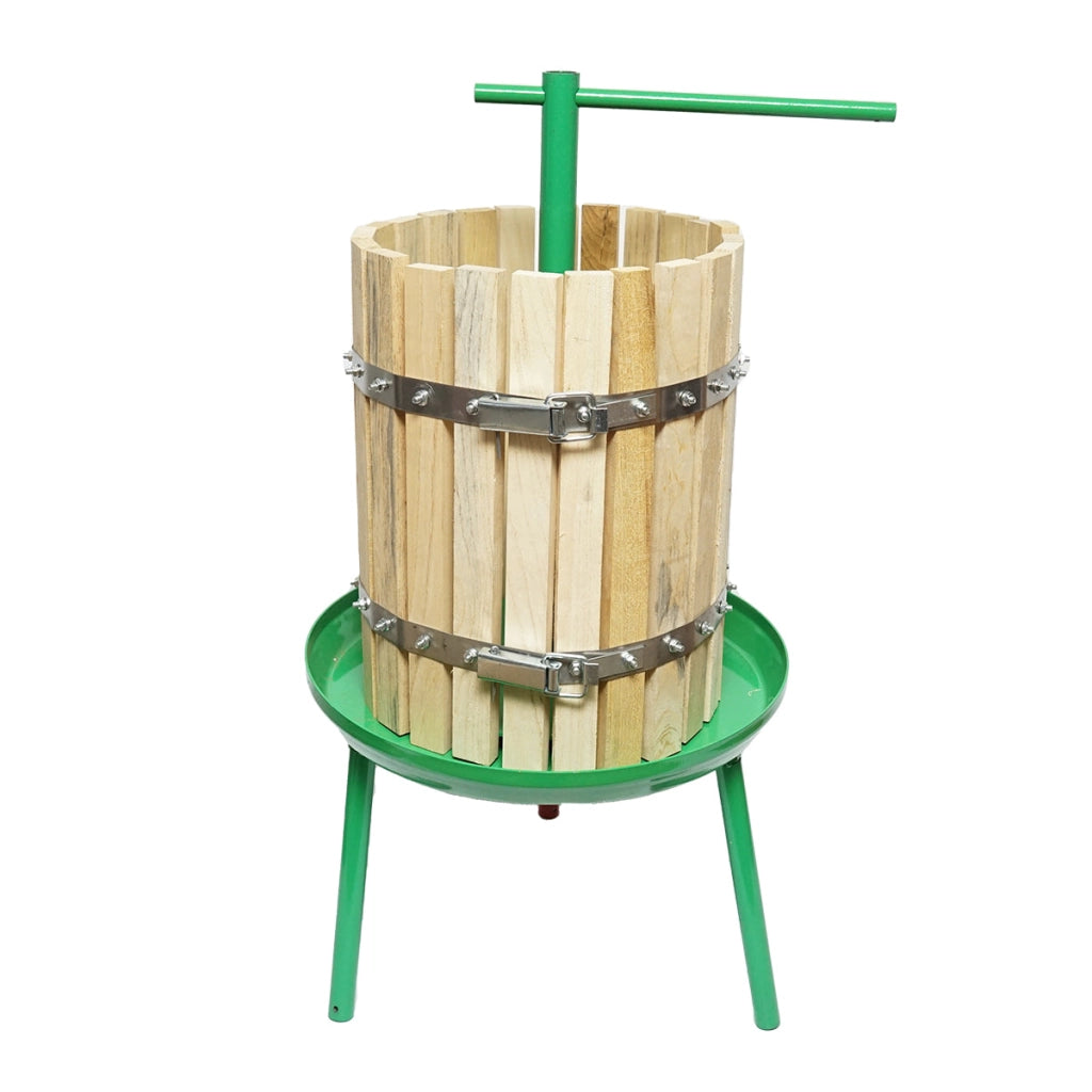 Torchio manuale in legno per uva, capacità 30 litri