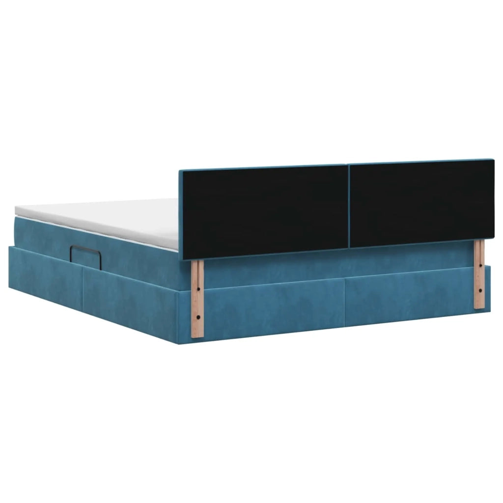 Letto con Contenitore Blu Scuro 180 x 200 cm Velluto 3458767