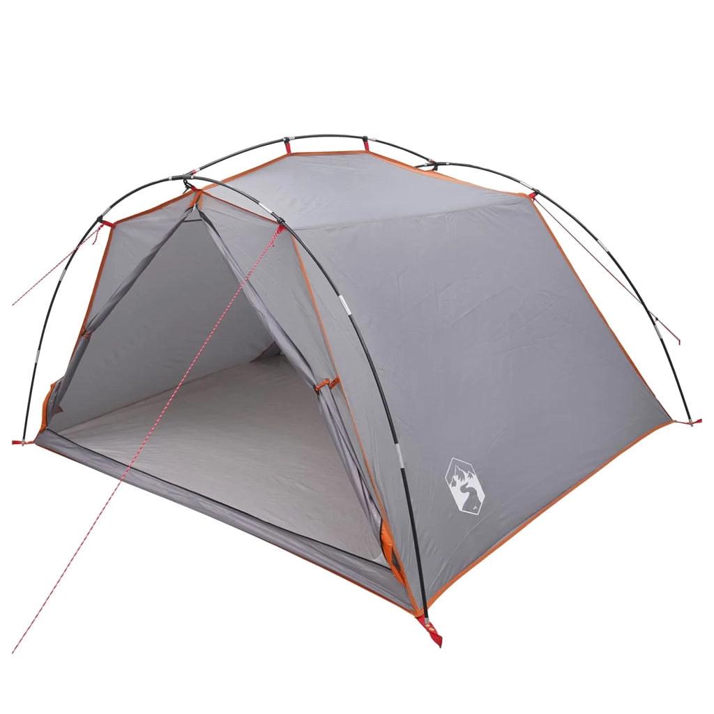 Tenda a tunnel 4 persona Grigio e arancione 42018567