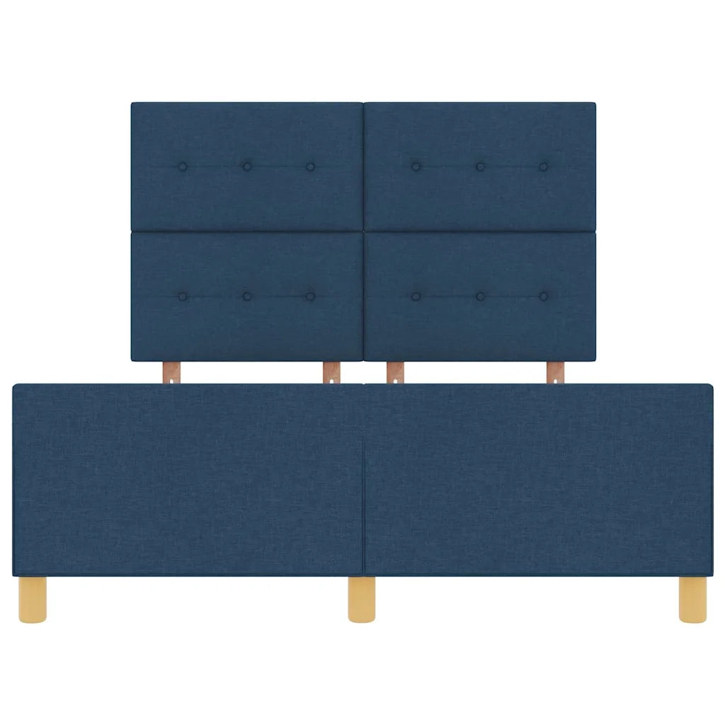 Struttura del letto con testiera Blu 140 x 190 cm Tessuto 3344731