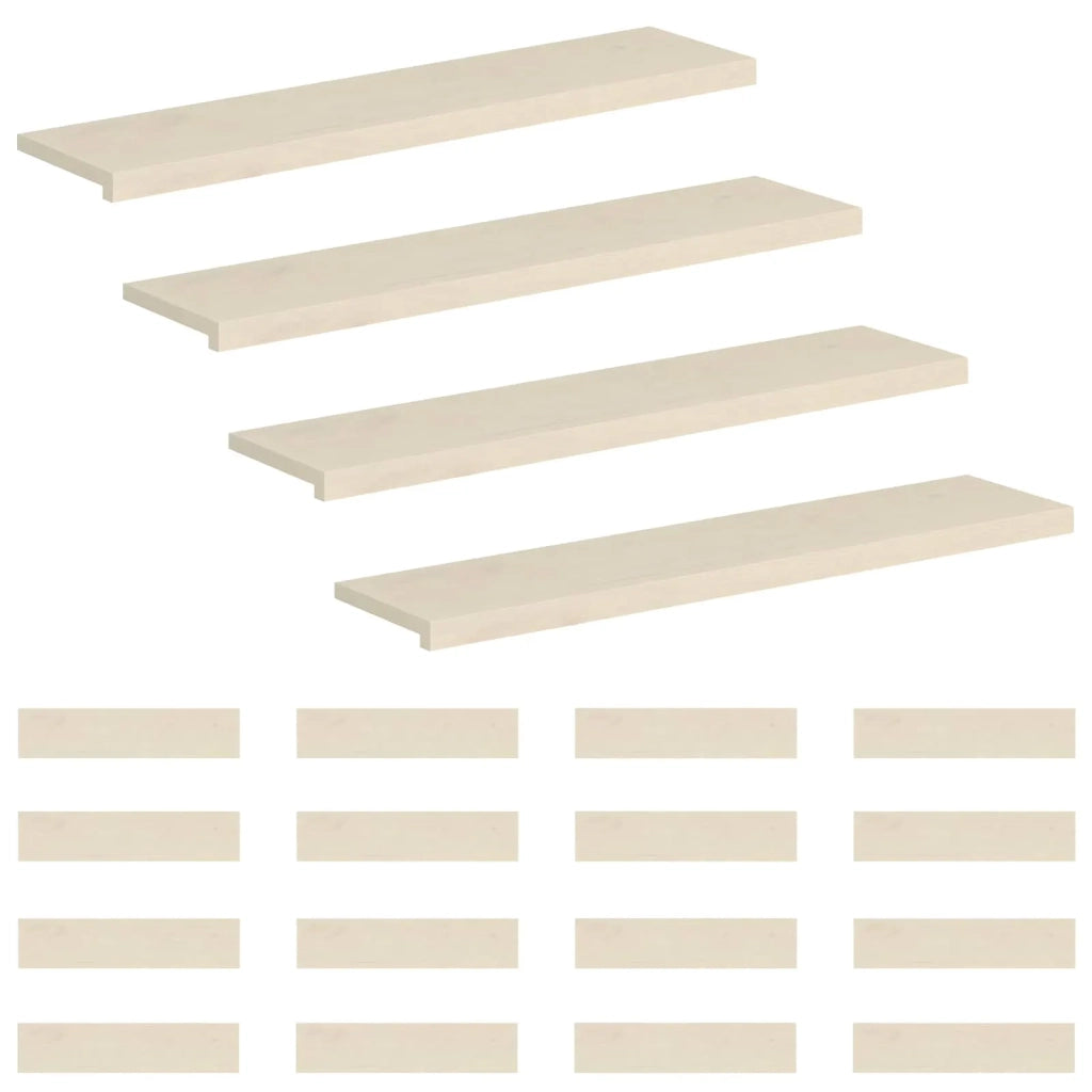 Gradini per Scale 20 pz 110 x 30 x 2 cm Bianco 3449511