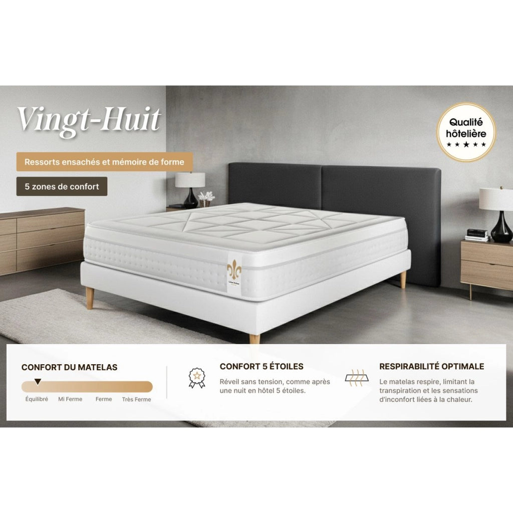 Set materasso e base 140x190 cm - Vingt-Huit