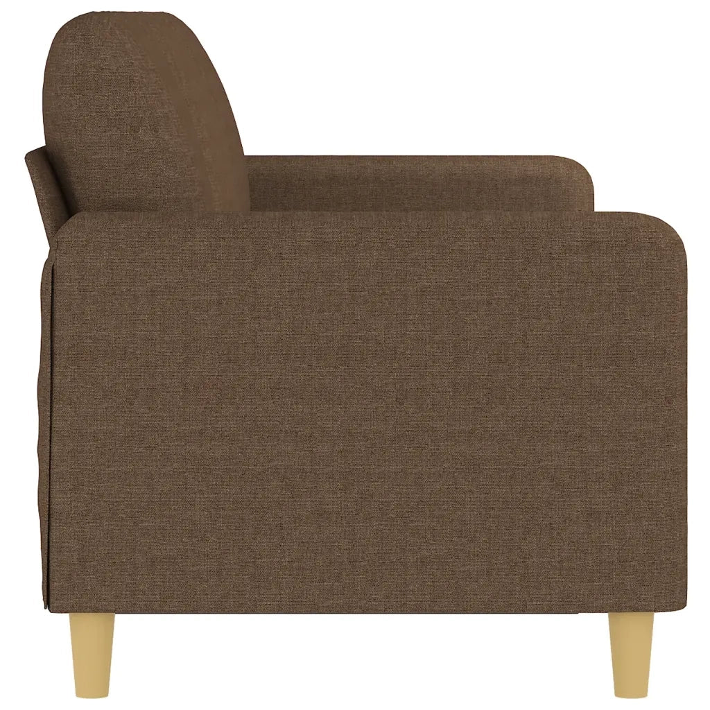 Divano a 3 Posti Marrone 180 cm in Tessuto 359489