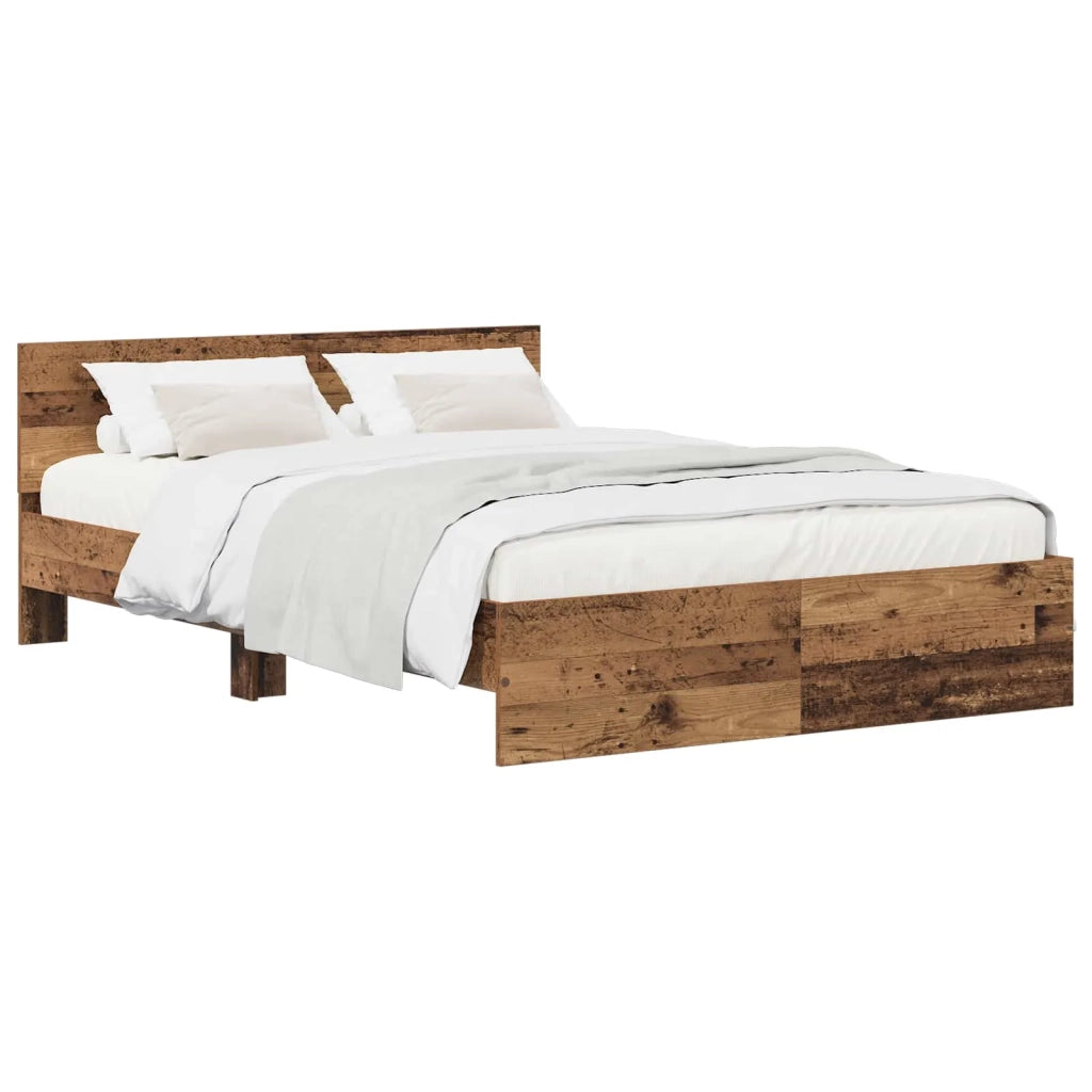 Struttura letto con testata Legno antico 120 x 200 cm 3445777
