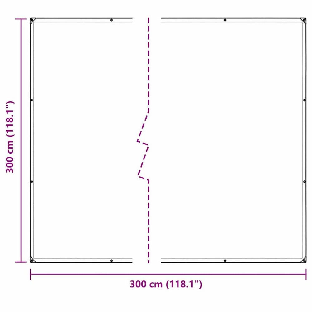 Telo trasparente con occhielli, 3x3 m, in polietilene, pratico e resistente, ideale per esterni, giardino e campeggio