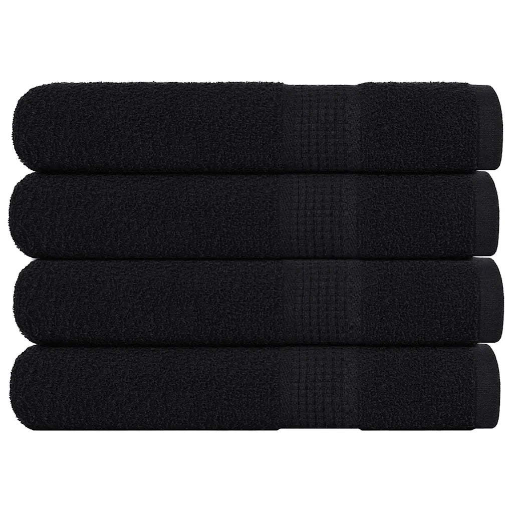Asciugamani FROGN 4 pz Nero 100x200 cm 360 g/m² 136963