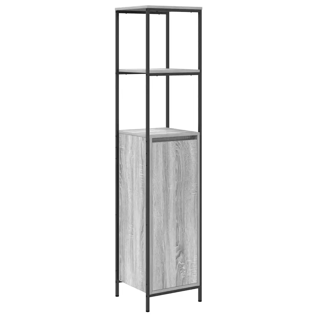 Mobile da Bagno con Ripiani Grigio Sonoma 36x35x165 cm 861910