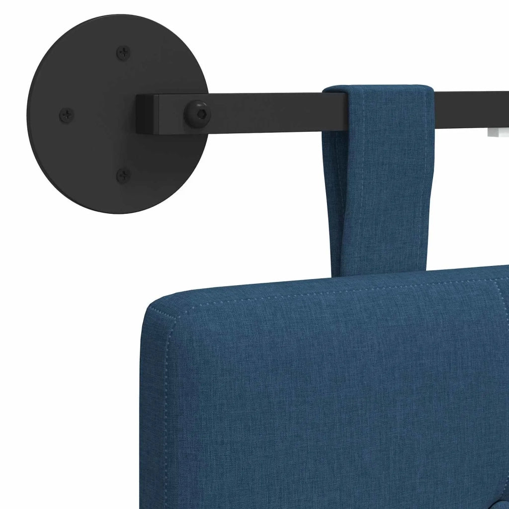 Testiera | Testata sospesa Con luce LED Blu Tessuto
