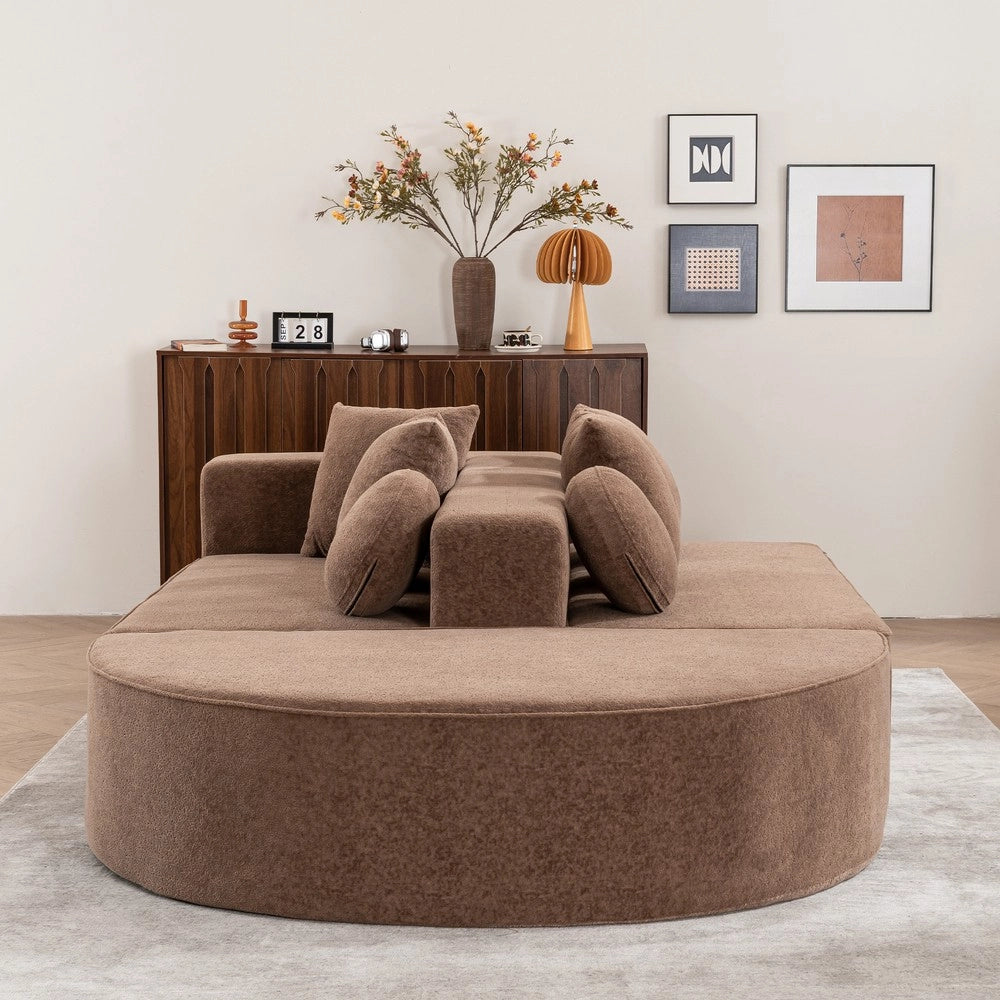 Divano Imbottito Moderne ¨C Minimal ¨C Tessuto Chenille, Senza Montaggio