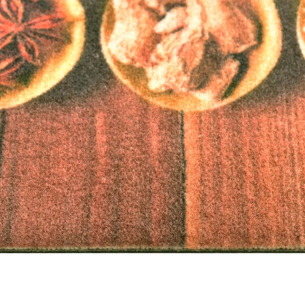 Tappeto da terra rettangolare di design con stampa cucchiaio 60 x 180 cm antiscivolo in poliammide grigio 02_0046722