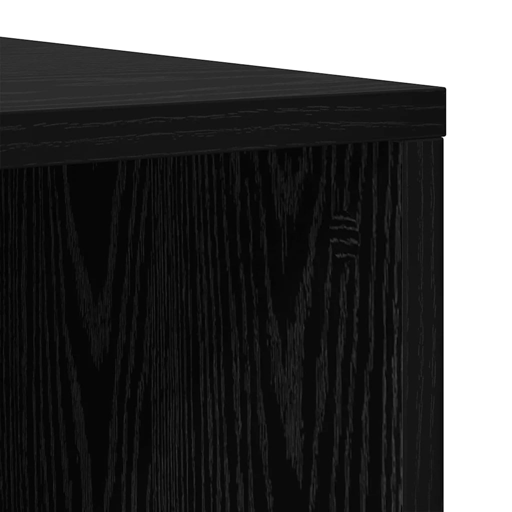 Set mobile TV 4 pz Rovere Nero Legno ingegnerizzato 3393529