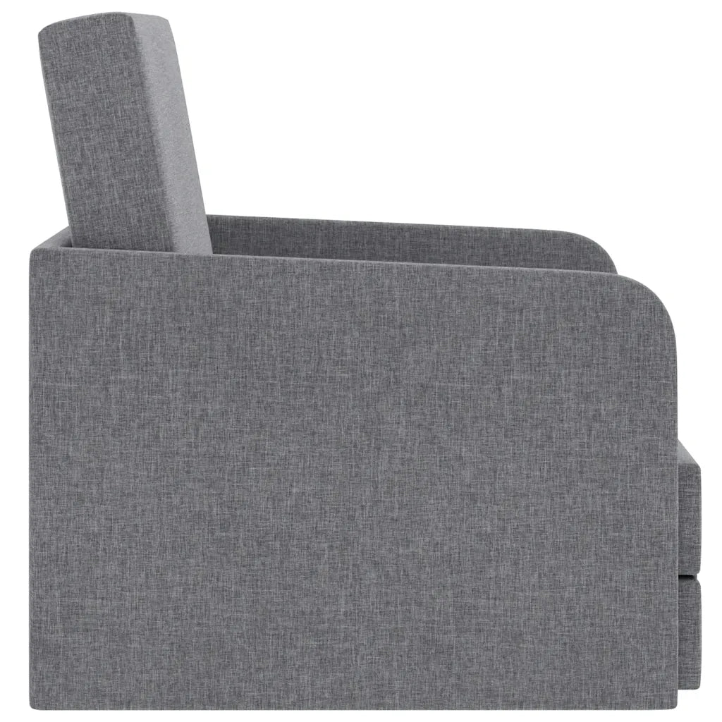 Poltrona Letto Convertibile Grigio Chiaro in Tessuto 243648