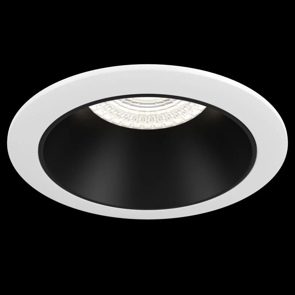 Faretto Da Incasso Moderno Share Alluminio Bianco 1 Luce Diffusore Nero
