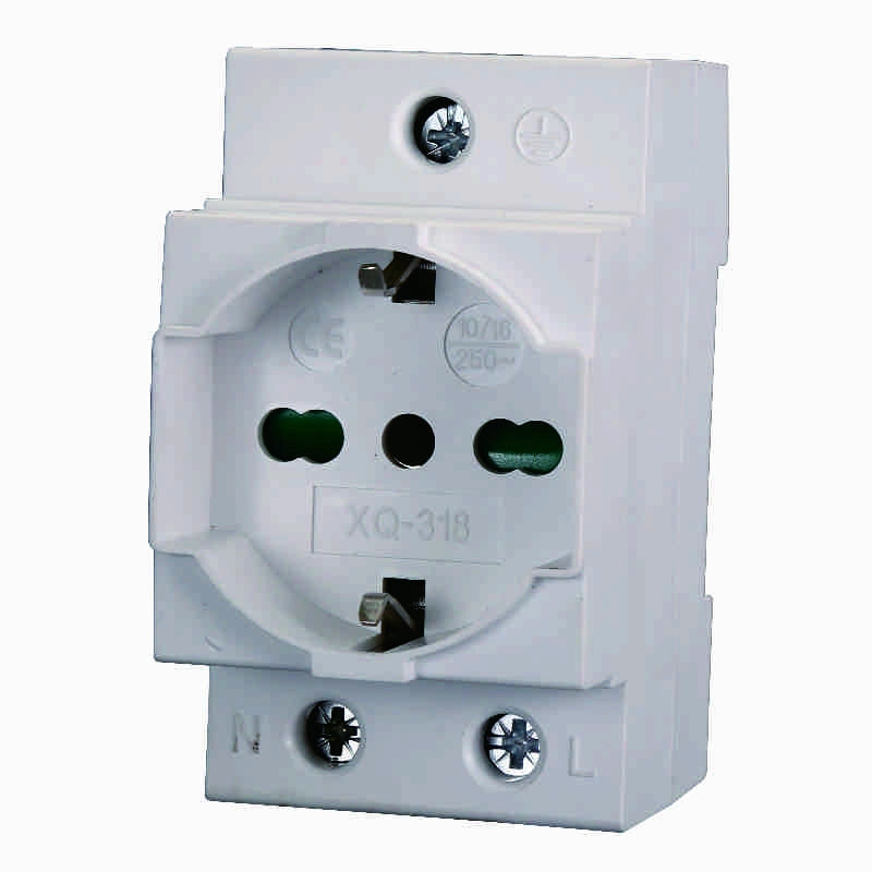 Ettroit JXDA-05 Presa Schuko + Bivalente 16A 220V da Quadro Guida DIN 2,5 Moduli