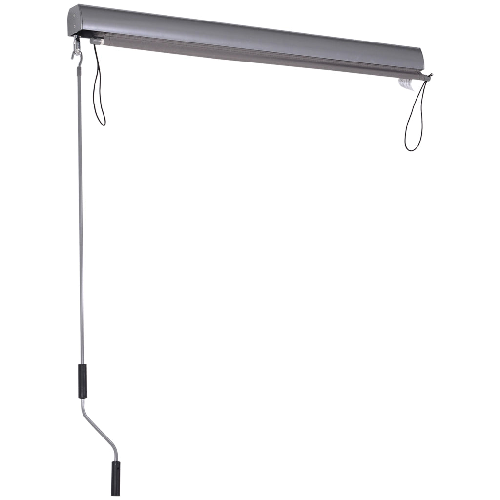 Tenda da sole verticale per balcone ¨C Xylo ¨C grigio, alluminio e poliestere, 200x120 cm