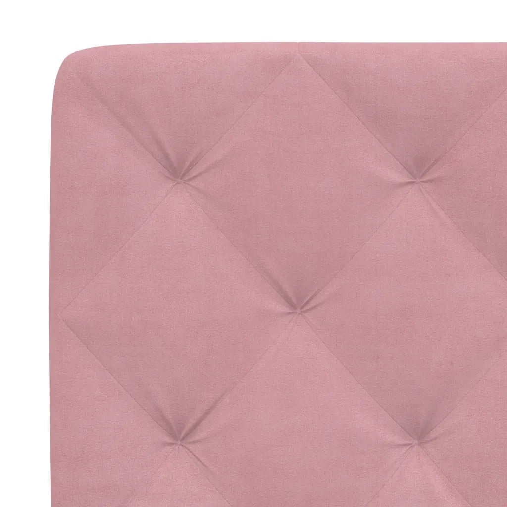 Coussin de tête de lit rose 90 cm velours