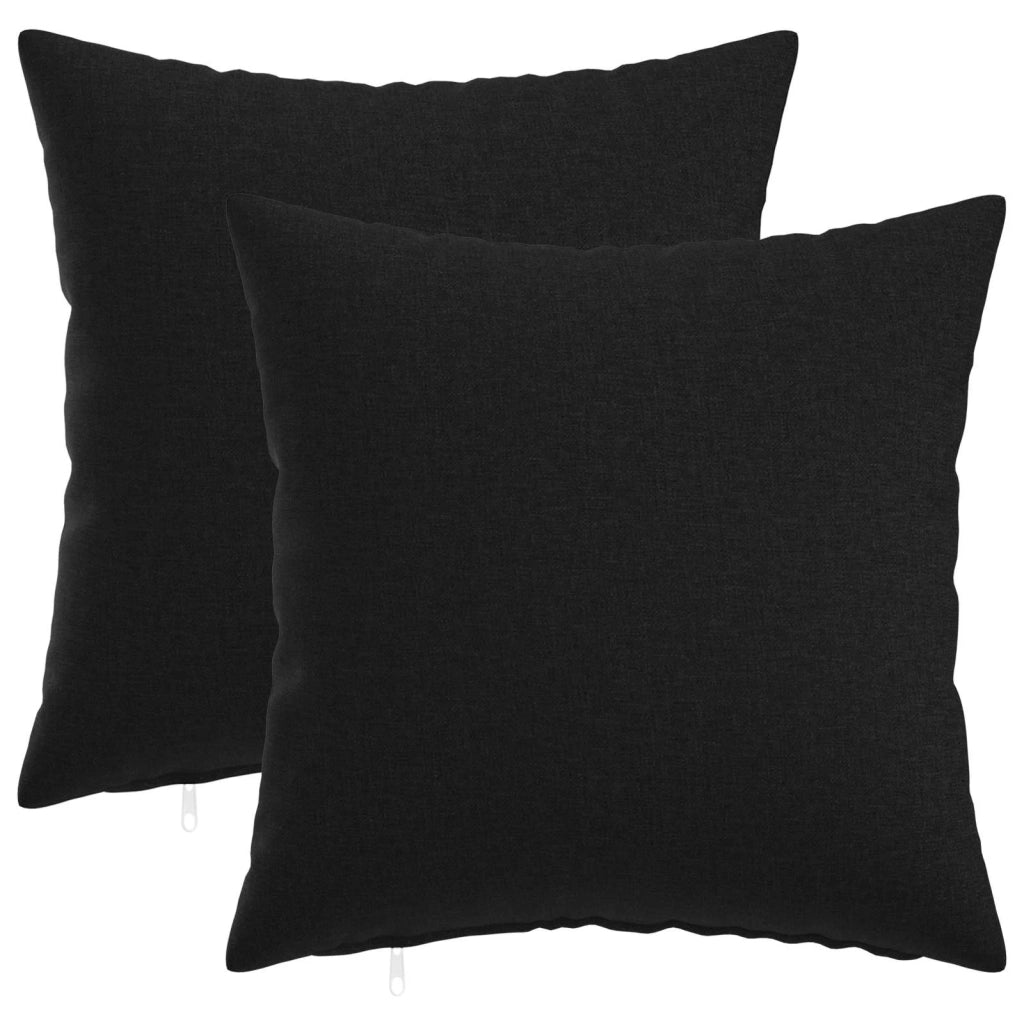 Federa 2 pz HEERLEN Nero 35 x 35 cm Tessuto 907985