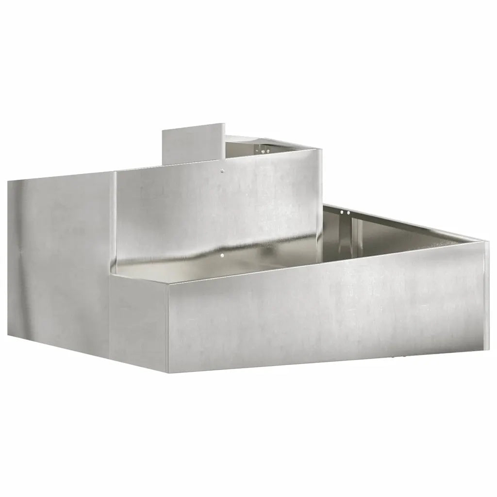 Vaso da giardino Argento 80 x 80 x 50 cm Acciaio inossidabile