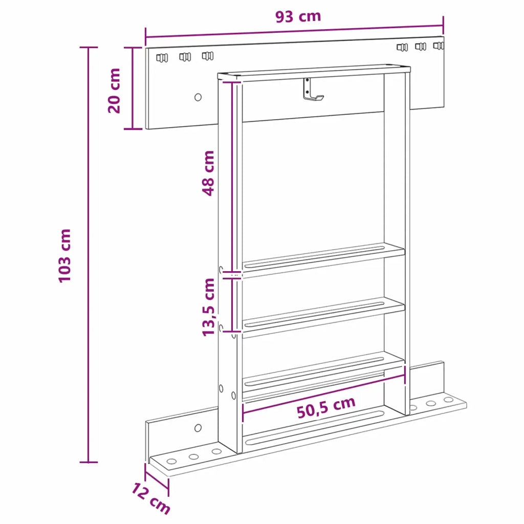 Supporto per stecche da biliardo Legno ingegnerizzato 8006779