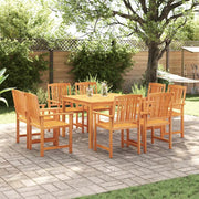 Set da Pranzo per Giardino 9 pcs Marrone