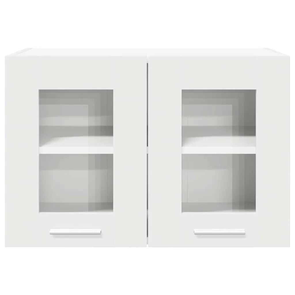 Armoire suspendue 2 pc Blanc Bois d'ingénierie