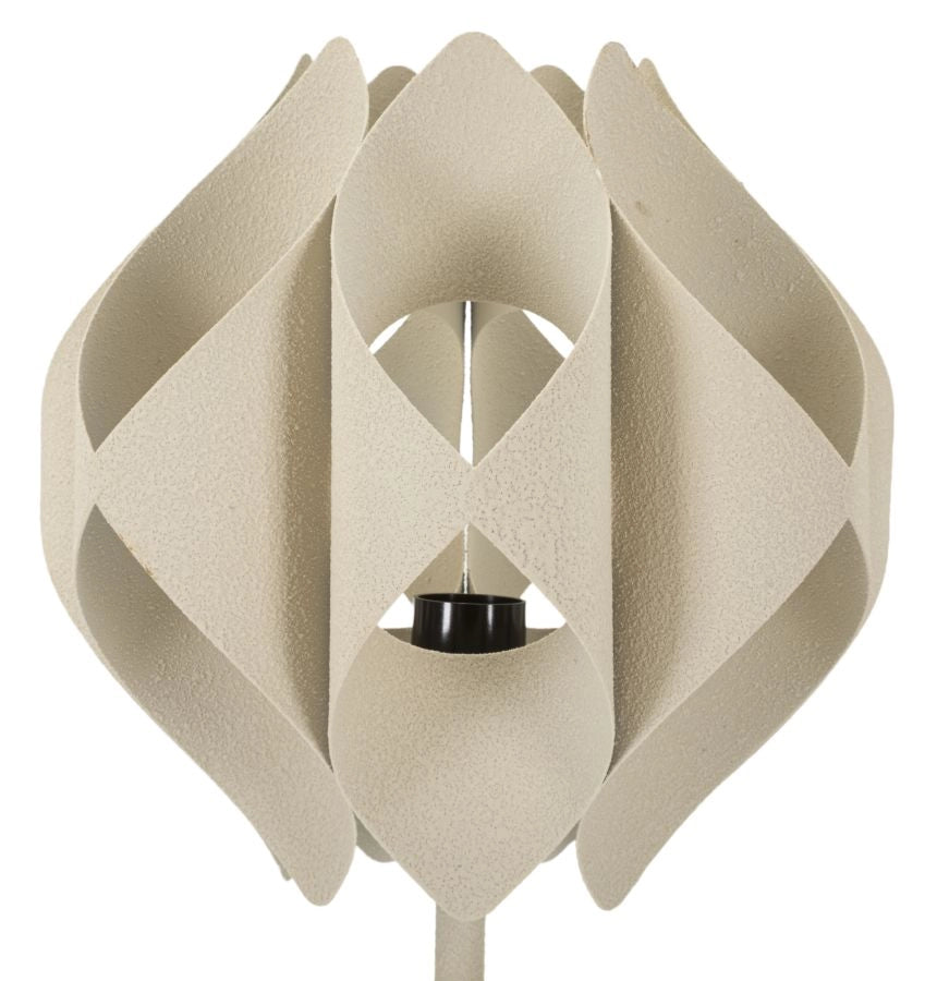 Lampada da Tavolo Space Ø28x57 cm in Ferro Crema