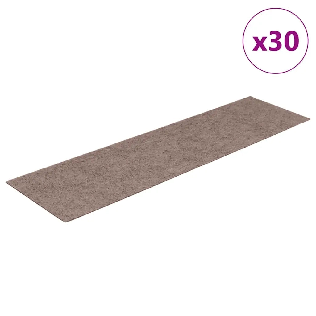Tappetini per scale autoadesivi 30 pz | Gradini per Scale 76x20 cm marrone chiaro rettangolari