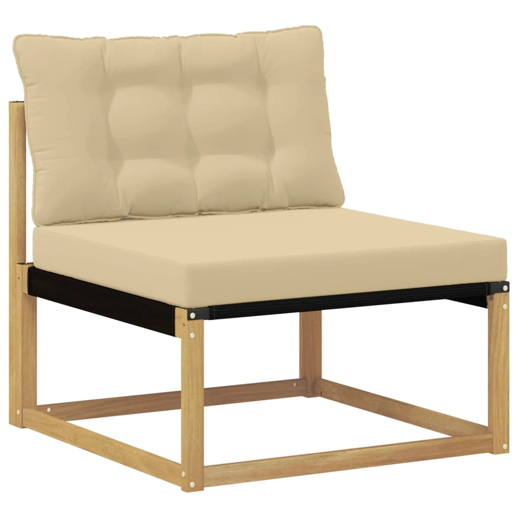 Set di divani da esterno 9 pz Bianco e Beige 3388547