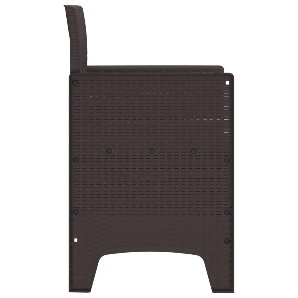 Sedia da Giardino 4 pcs Marrone 53 x 49 x 85 cm Polipropilene
