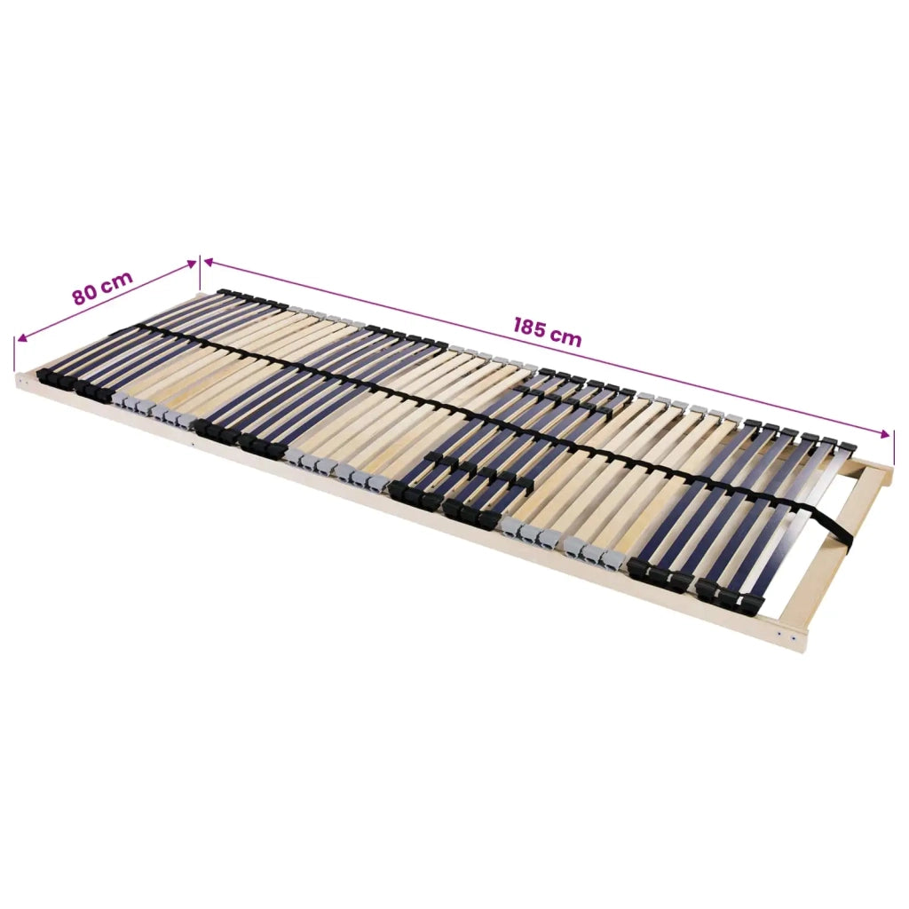 Base a doghe Marrone 80 x 190 cm Legno massello di faggio 42015251