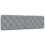 Coussin de tête de lit gris clair 180 cm tissu
