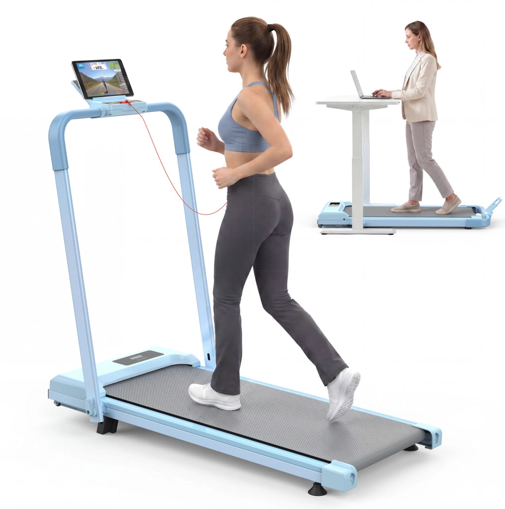 Tapis roulant pieghevole 3 in 1 con inclinazione regolabile e app