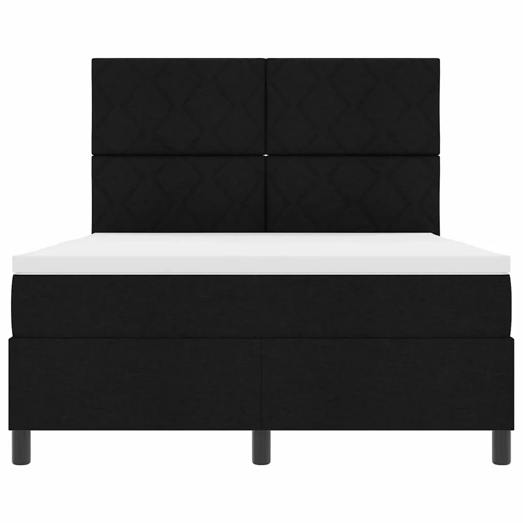 Letto a molle con materasso Nero 160 x 200 cm Tessuto 3339478