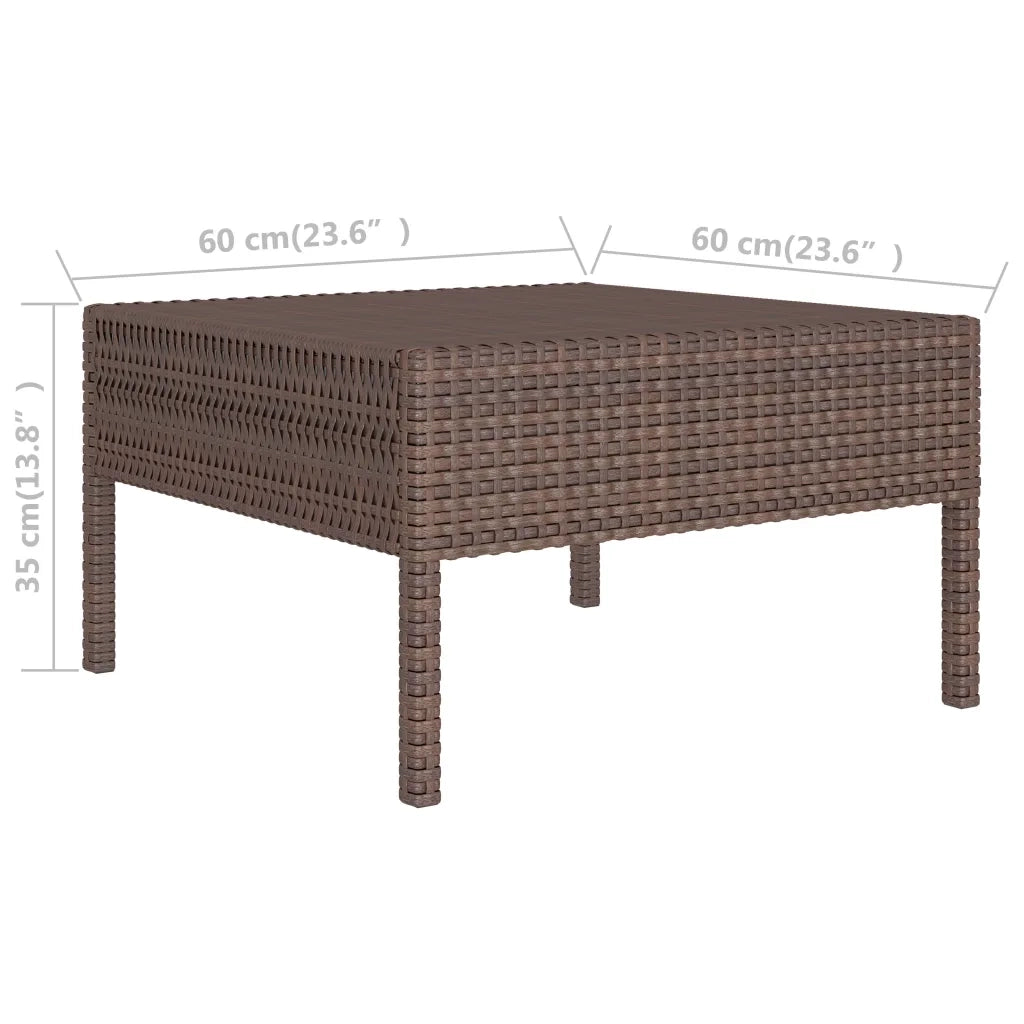Set Divani da Giardino 6 pz | Set Salotto da Giardino con Cuscini in Polyrattan Marrone