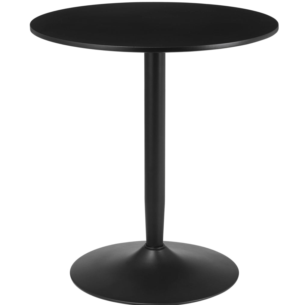 TAVOLO rotondo Ø70 x 75 cm nero in MDF e acciaio