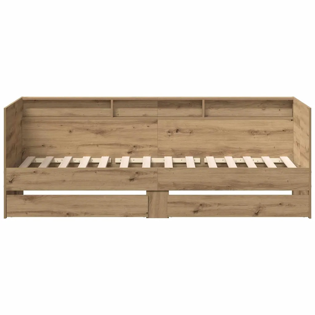 Letto singolo | Letto per adulti | Daybed Rovere artigianale 100 x 200 cm Legno multistrato