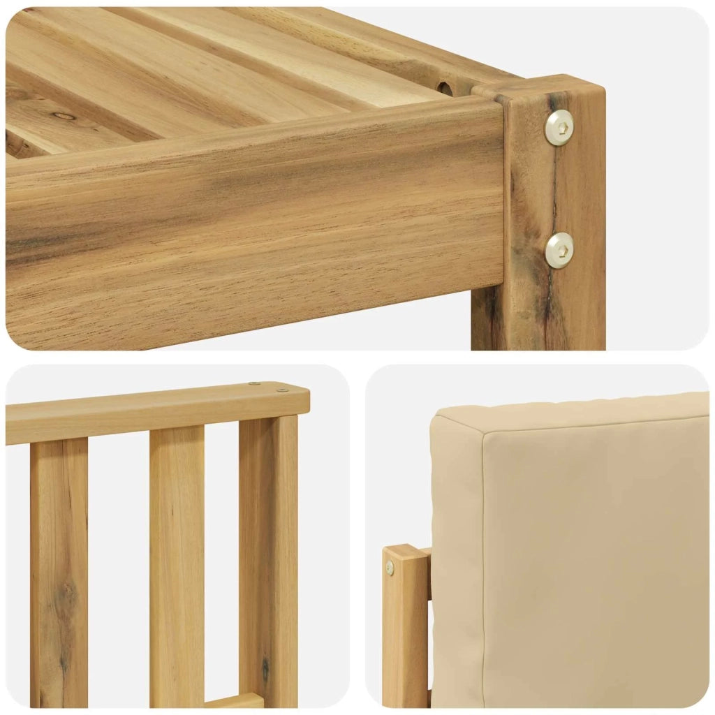 Set di divani da esterno 6 pz Bianco e Beige 3387522