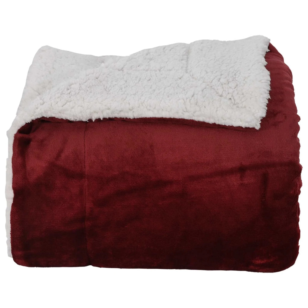 Coperta Rosso Bordeaux 240 x 270 cm Panno 42017004