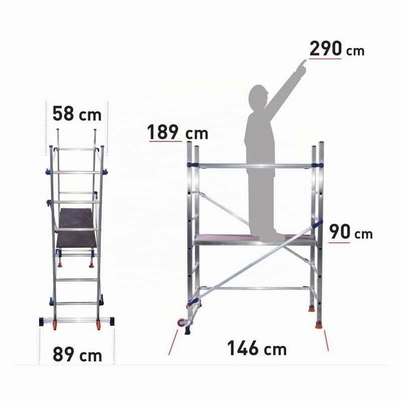 Trabattello P6 H. 189 cm Facal 150 kg