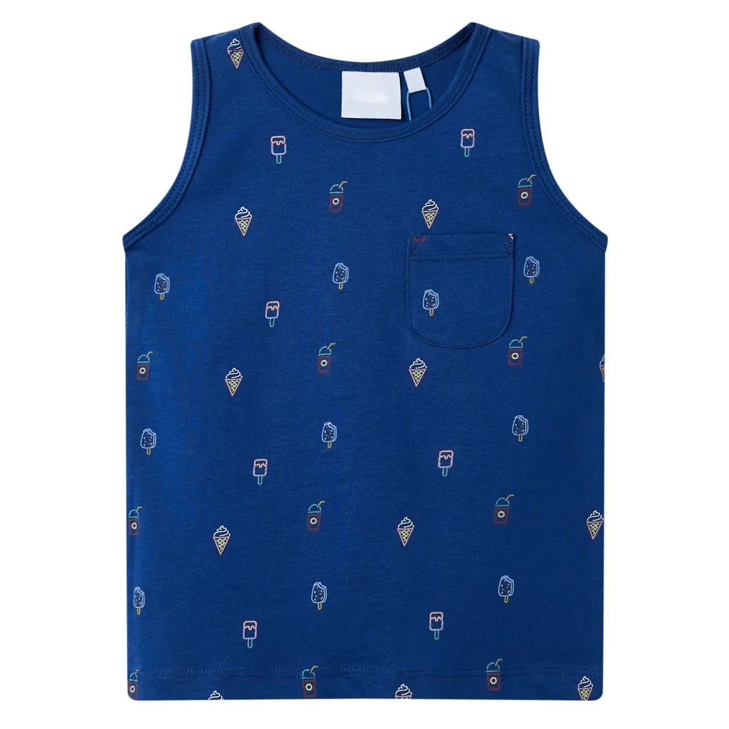 Canotta da Bambino Blu Scuro 128 12352