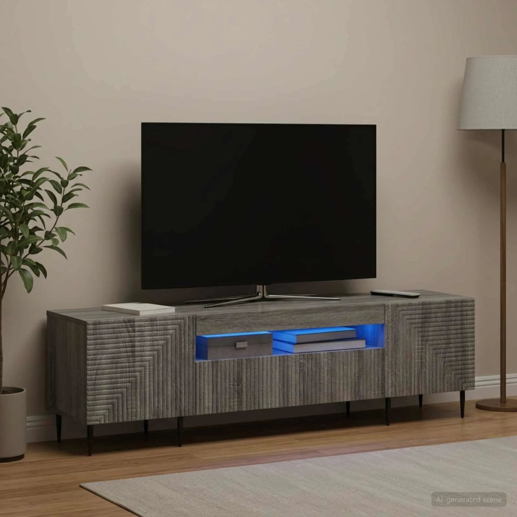 Mobile TV LED HAARLEM 153 x 35 x 43 cm Sonoma grigio 896911