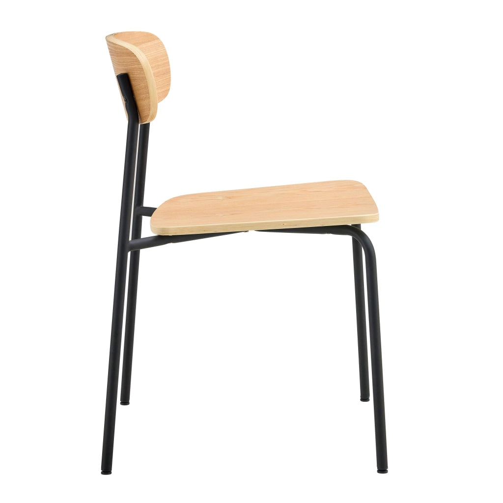 Oviala - Set di 2 sedie in legno nero