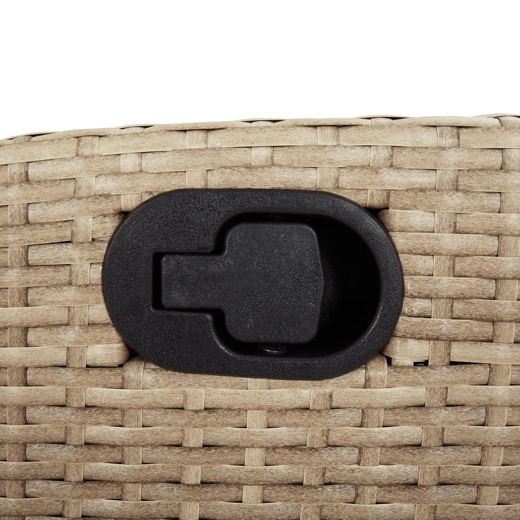 Set Pranzo da Giardino 7 pz con Cuscini Beige Misto Polyrattan 3212263