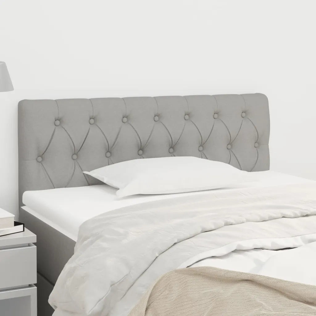 Testiera-Testata Decorativa Grigio Chiaro 90x7x78/88 cm in Tessuto