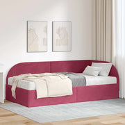 Struttura Letto Angolare con Materasso 2 pcs Rosso Velluto 3394198