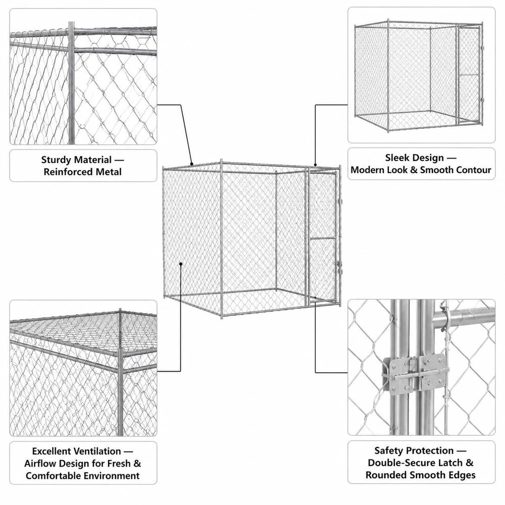 Dog Cage 2 X 2 X 2 M Steel